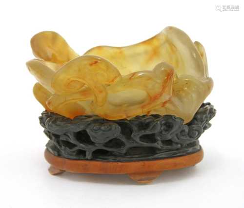 A Chinese agate cup,