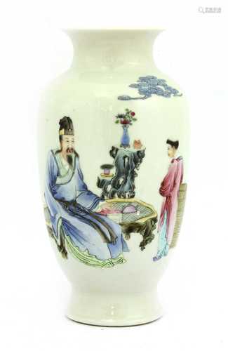 A Chinese famille rose vase,