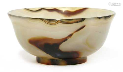 A Chinese agate bowl,