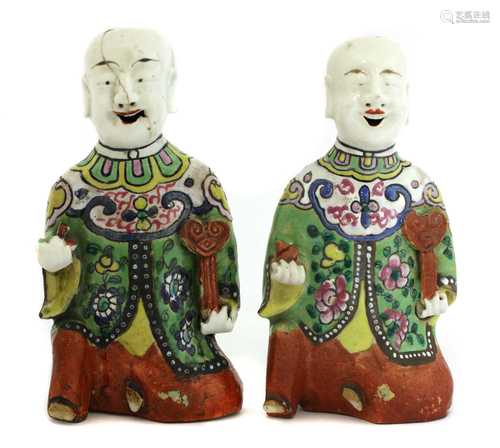 A pair of Chinese famille rose incense burners,