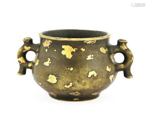 A Chinese gilt-bronze incense burner,