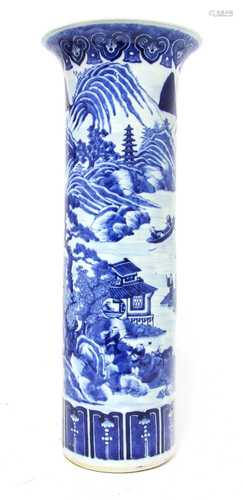 A Chinese blue and white vase,