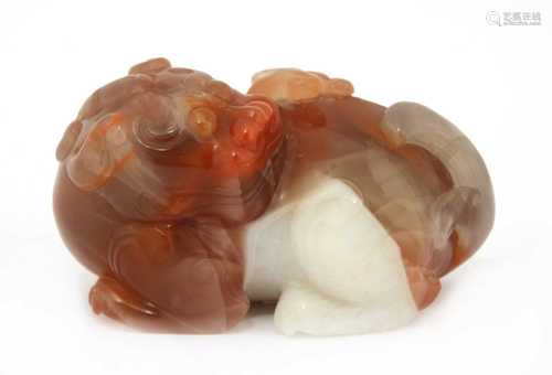 A Chinese agate carving,