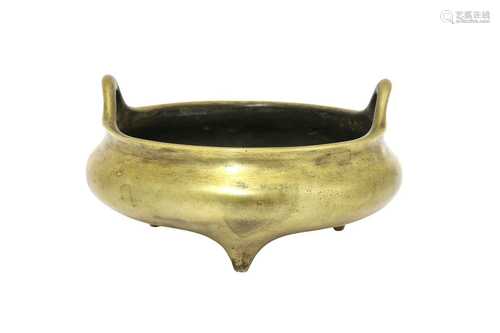 A Chinese bronze incense burner,