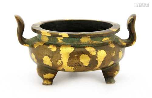 A Chinese gilt-bronze incense burner,