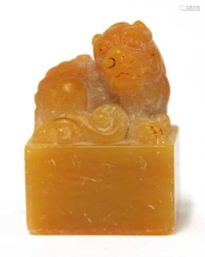 A Chinese soapstone seal,