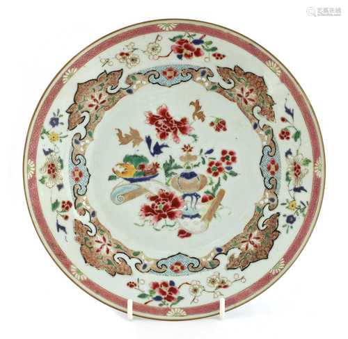 A Chinese famille verte soup plate,