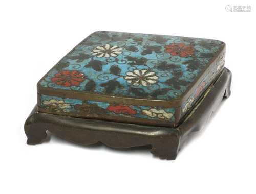 A Chinese cloisonné stand,