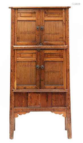 A Chinese bamboo cabinet,