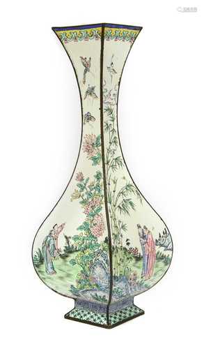 A Chinese Canton enamelled vase,