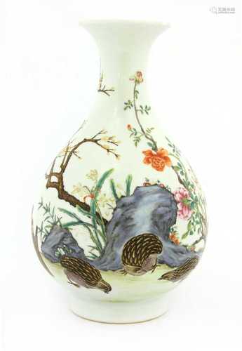 A Chinese famille rose vase,