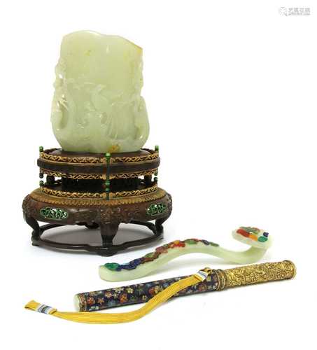 A Chinese jade carving,