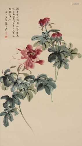 A Chinese hanging scroll,