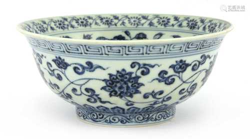 A Chinese blue and white bowl,