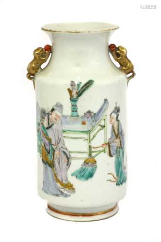 A Chinese famille rose vase,