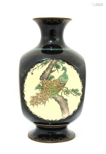 A Japanese cloisonné vase,