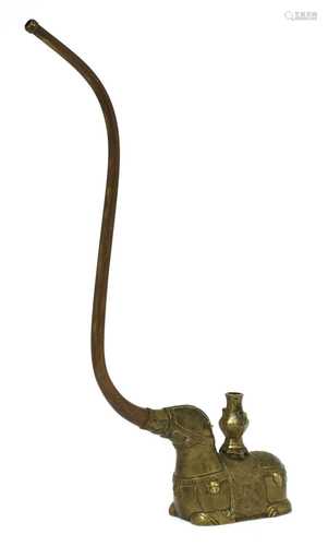 A rare Chinese brass water pipe,