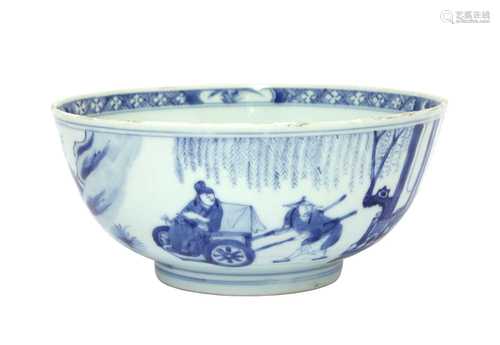 A Chinese blue and white bowl,