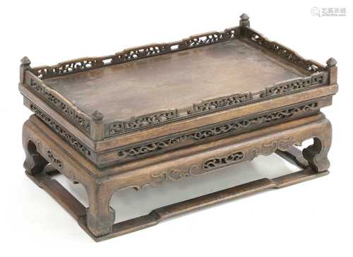 A Chinese hardwood stand,