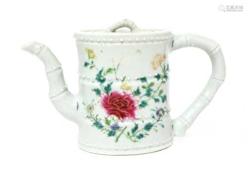 A Chinese famille rose teapot,