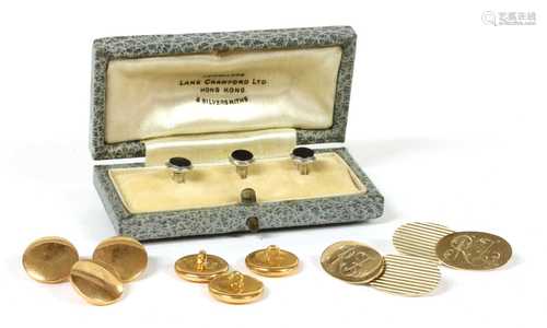 A pair of 9ct gold cufflinks,