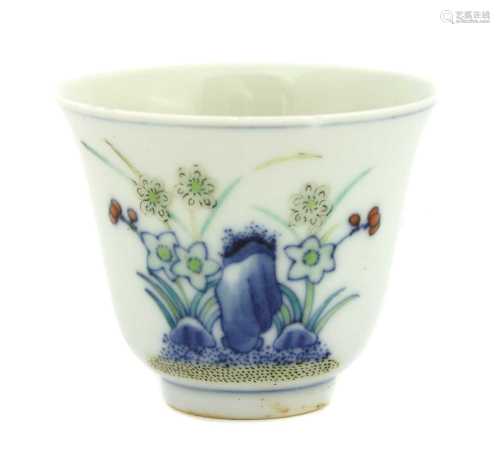 A Chinese doucai 'month cup',