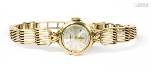 A ladies' 9ct gold Rotary mechanical bracelet watch,