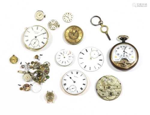 A quantity of watch parts and movements,