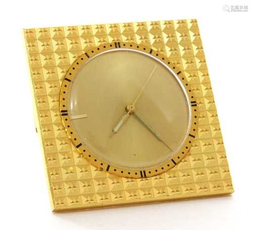 A Jaeger-LeCoultre travel alarm clock,