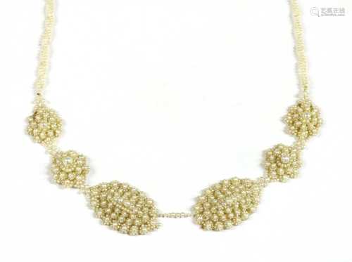 A seed pearl necklace,