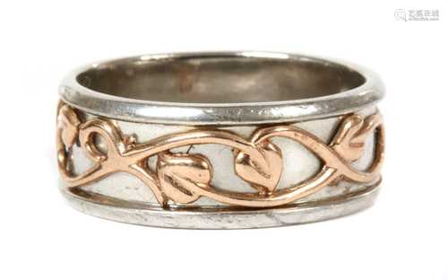 A sterling silver and Welsh gold 'Tree of Life' ring, by Clogau,