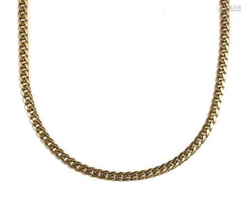 A 9ct gold curb link chain,