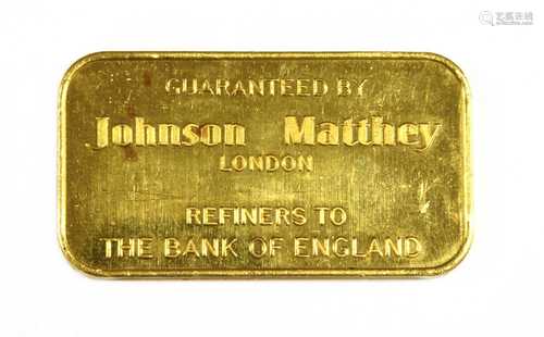 A 50g fine gold bar,