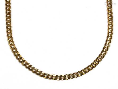 A 9ct gold curb chain,