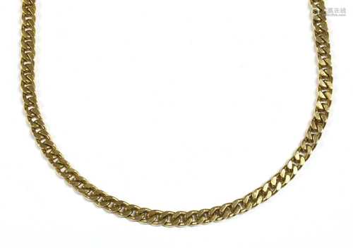 A 9ct gold curb link chain,