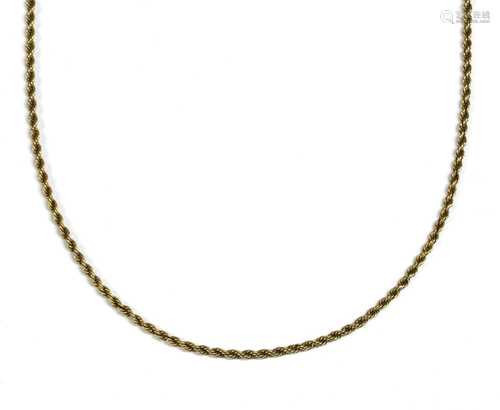 A gold rope link chain,