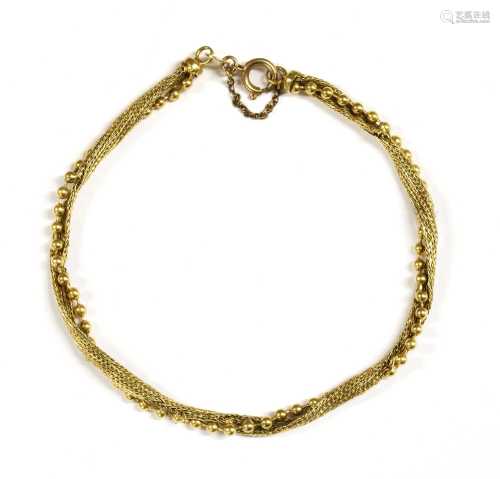 An Italian gold bracelet,