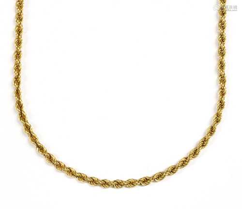 An 18ct gold rope link chain, by UnoAErre,