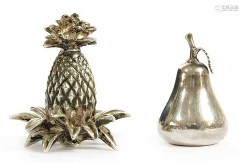 Two silver menu holders, by Tiffany & Co,