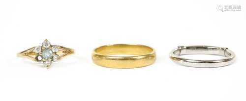 A 22ct gold wedding ring, by Charles Green & Sons,