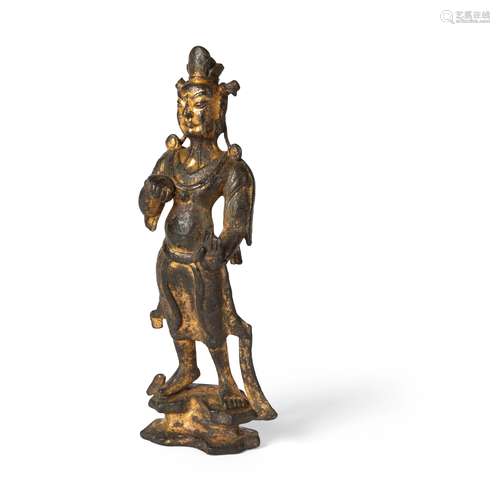 GILT BRONZE BODHISATTVA TANG DYNASTY