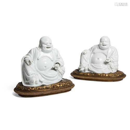 TWO DEHUA 'BUDAI' FIGURES QING DYNASTY, 19TH CENTURY