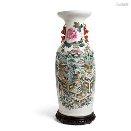 LARGE QIANJIANG ENAMELLED 'BOGUTU' MARRIAGE VASE GUANGXU PERIOD, 1902