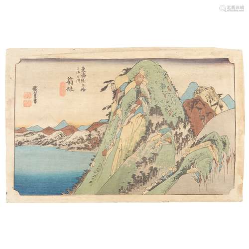 UTAGAWA HIROSHIGE (1797-1858) GROUP OF THREE WOODBLOCK PRINTS