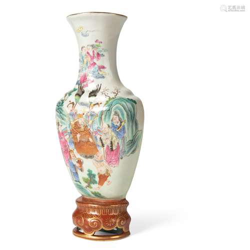 FAMILLE ROSE WALL VASE 20TH CENTURY