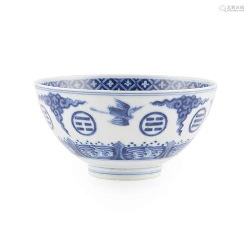 BLUE AND WHITE 'BAGUA' BOWL DAOGUANG MARK AND OF THE PERIOD