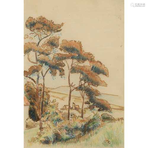 Lucien Pissarro (French/British 1863-1944) St. Martha's, Near Shalfont Mill, Guildford