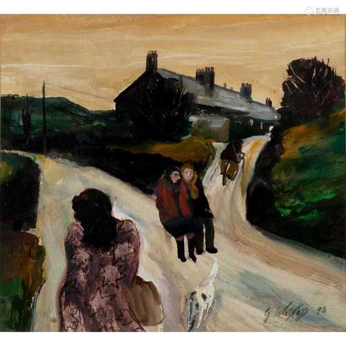 § Gill Watkiss (British b.1939-) Back Road to Stewalees, 1993