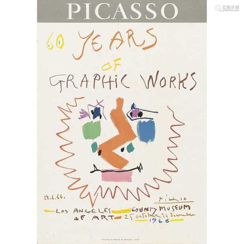 Pablo Picasso (Spanish 1881-1973) (after) Picasso, 60 Years of Graphic Works, LACMA, 1966