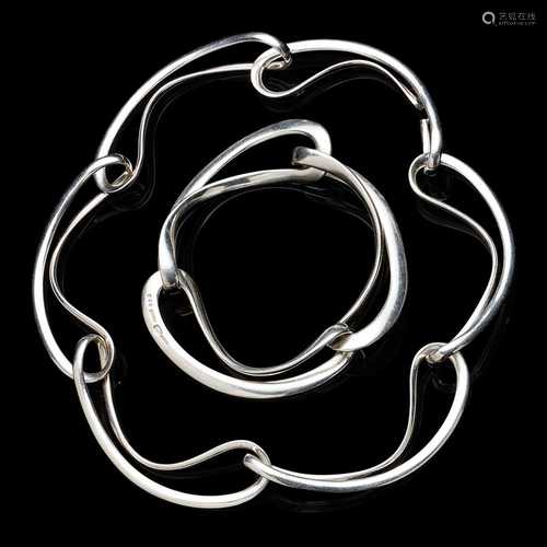 Regitze Overgaard (Danish 1946-) for Georg Jensen Infinity Necklace and Bracelet